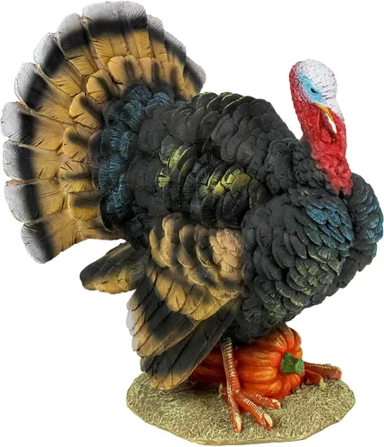 Vista 7 de Design Toscano QM2373100 Estatua de Pavo Norteamericano, a todo color, Pequeña