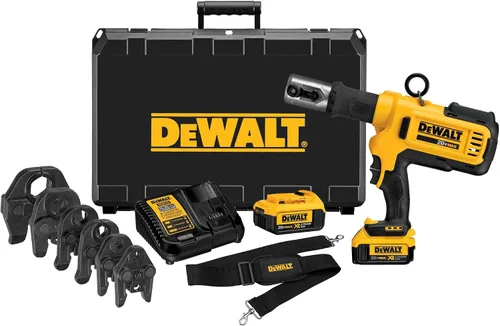 Vista 3 de DEWALT 20V MAX Kit de herramienta de presión para tubería de plomería inalámbrica con cabezas de engaste, herramienta de prensa profesional