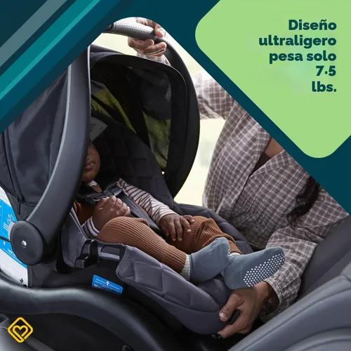 Vista 3 de Safety 1st onBoard™ Insta-Latch™ DLX - Asiento infantil para automóvil con base, asiento de automóvil para bebé de 4 a 30 libras, asiento