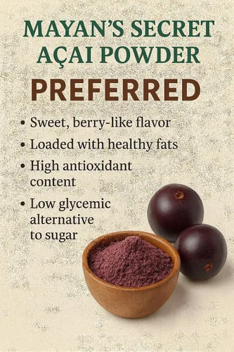 Vista 7 de Mayan's Secret - Polvo orgánico de acai liofilizado - 4 oz (114 g) Perfecto para batidos, cuencos, postres y bebidas Superalimento Antioxidante