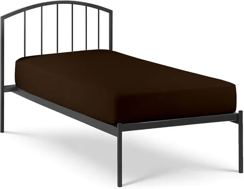 Vista 14 de Sábana bajera de 400 hilos, 100 % algodón, sábana bajera de 400 hilos, tamaño individual, 1 sábana bajera solo se adapta a colchones de hasta 15