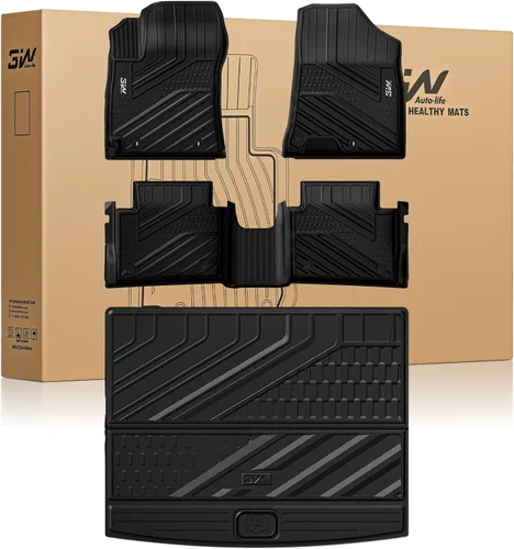 Vista 14 de 3W Alfombrillas para Hyundai Ioniq 5 2022-2024 (solo para consola inamovible), tapetes de TPE para todo tipo de clima, ajuste personalizado
