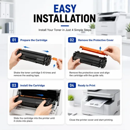 Vista 5 de Compatible for HP C7115X 15X High Yield Black Toner, 3 Pack 3 Black