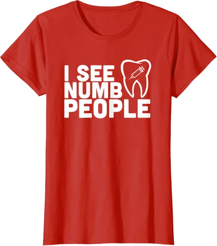 Vista 94 de I see Numb People - Camiseta de regalo para dentista dental, Negro, S
