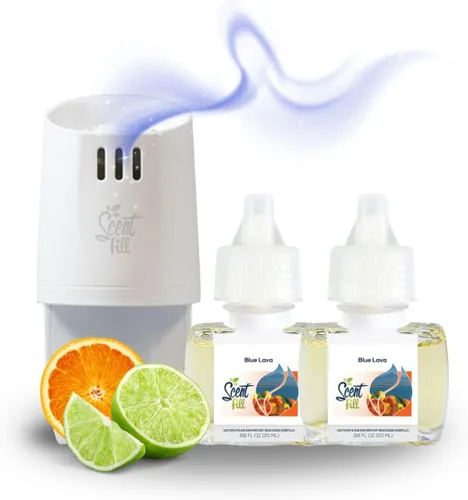 Vista 38 de Scent Fill Ambientador enchufable de sidra de manzana, repuestos de aceite perfumado, 2 recambios + difusor