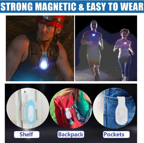 Vista 6 de Linterna LED con clip, linterna de enfermería, clip de luz nocturna, manos libres, recargable, luces de turno de noche para deportes al aire libre