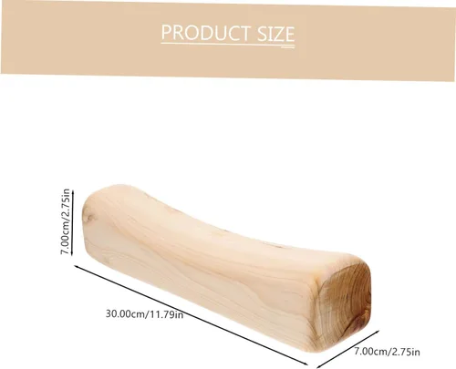 Vista 8 de Almohada de sauna de madera ortopédica para el cuello Almohada de apoyo para el dolor de cuello Almohada de espalda baja Suministro de sala de vapor
