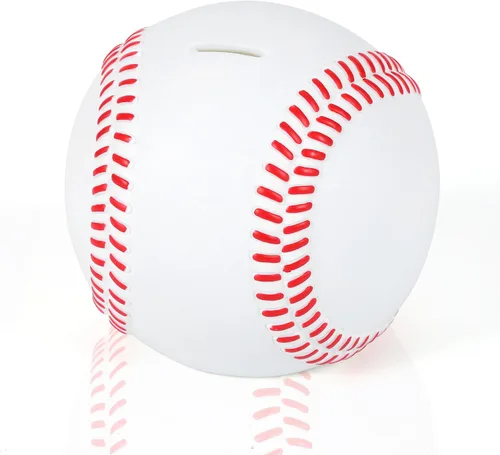 Vista 6 de H&W Alcancía de béisbol para niños, inastillable, con temática de deportes de béisbol, regalo para niños
