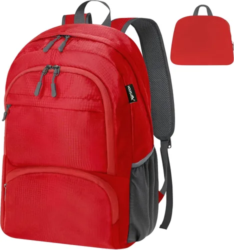 Vista 8 de Holyluck - Mochila ligera de 20 L, plegable, para senderismo, mochila de viaje plegable para hombres y mujeres, pequeña bolsa de hombro plegable