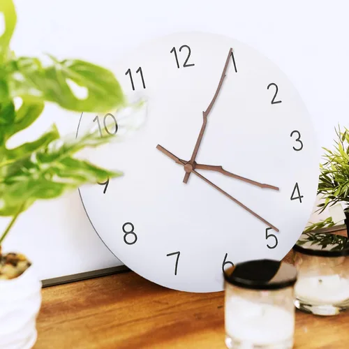 Vista 2 de Mecanismo de reloj de cuarzo, kit de mecanismo de reloj de reloj, conjunto de números de reloj, mecanismo de movimiento con 3 manecillas de madera