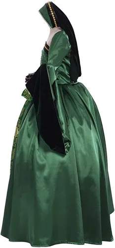 Vista 4 de Disfraz de la reina victoriana Elizabeth Tudor del período Tudor Vestido Anne Boleyn