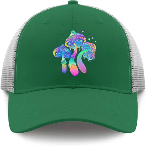 Vista 9 de devor Sombreros de papá con hongos mágicos para papá, gorra de béisbol gráfica para mujer