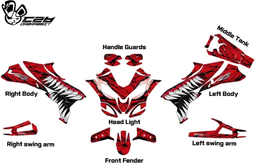 Vista 2 de Nuevo Kit gráfico para DUCATI Multistrada V4 S Full Graphic kit (VN-R) (GLOSSY)