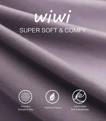Vista 5 de WiWi Bamboo Viscose Pajamas Set for Women Soft Long Sleeve Pj Sleepwear Knit Jammies Pants Lounge Sets Loungewear S-XXL