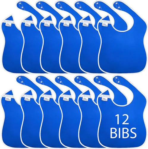 Vista 15 de Baberos grandes impermeables Colección Primary - 4pk, 12pk, 48pk