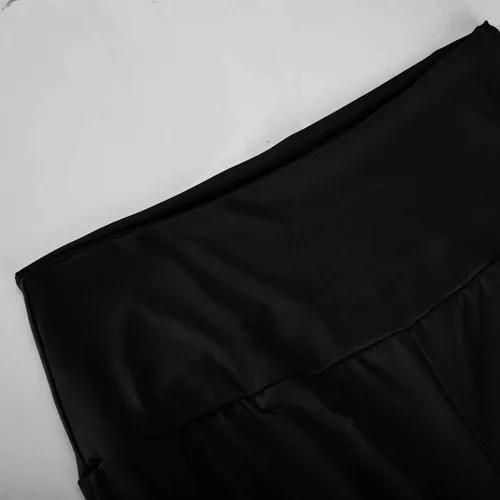 Vista 5 de Ozmmyan Pantalones sueltos de cintura alta y pierna ancha para mujer, leggings de yoga, pantalones casuales para gimnasio, pantalones de yoga