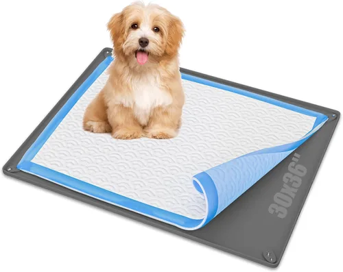 Vista 30 de Bandeja para orina de perro para almohadillas de orina de 30 x 36 pulgadas Gris