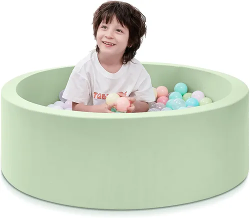 Vista 11 de SHJADE Piscina de pelotas de espuma para niños pequeños, 35.4"x 11.8" Piscina de pelotas para niños, Piscina de pelotas redonda suave para bebés