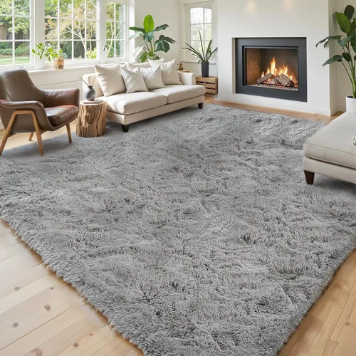 Vista 83 de Alfombras pequeñas de 2 x 3 pies, alfombra negra para dormitorio, alfombra moderna de pelo largo, alfombra pequeña, alfombra de noche esponjosa