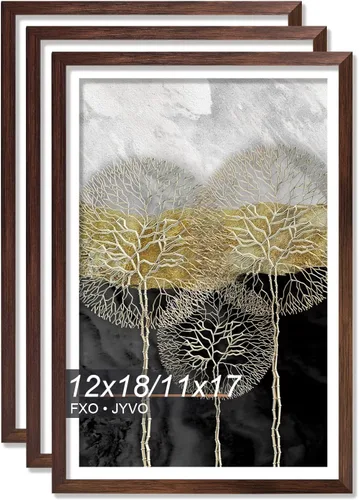 Vista 147 de Fxojyvo Marco de Fotos de 4x6, Muestra Foto de 3.5x5 con Paspartú o 4 x 6 Sin Paspartú, Liviano y de Alta Transparencia Marco de 4 por 6 para Pared