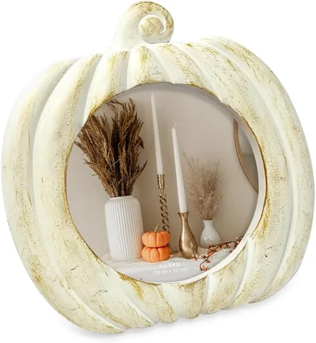 Vista 6 de Isaac Jacobs - Marco de fotos en forma de calabaza de 4 x 4 para decoración de Halloween u otoño, mesa de fotos y exhibición de pared para colgar