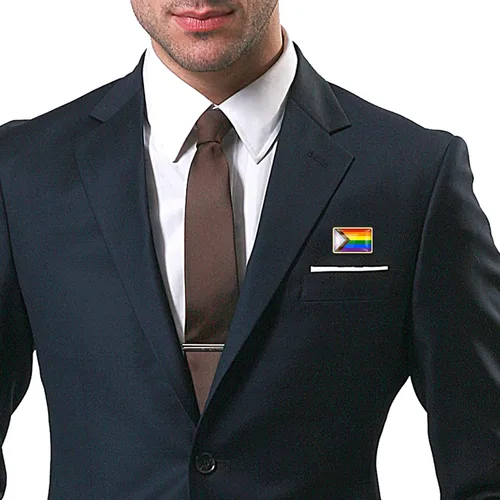 Vista 6 de 62050100200 pines de solapa de orgullo progresivo a granel, LGBT, transgénero, arco iris, lesbiana, bisexual, gay, progresivo, broche para hombres