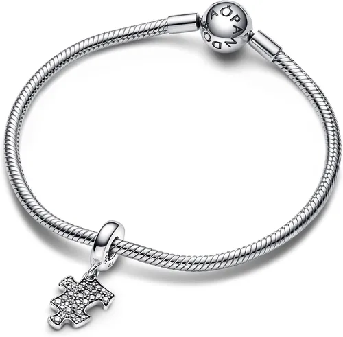 Vista 4 de Pandora 792241C01 - Abalorio colgante con circonita cúbica transparente, Plata esterlina, circonita