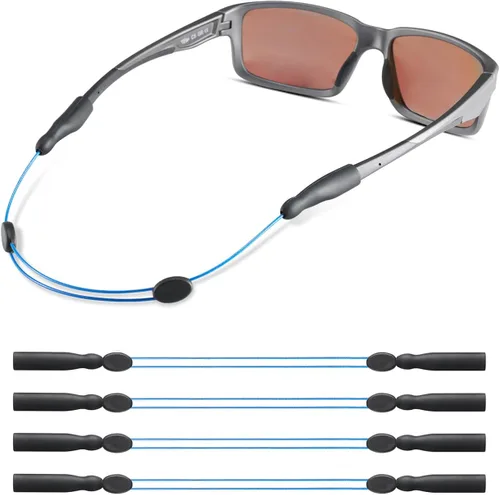 Vista 17 de Correa para gafas, correa ajustable sin cola para lentes de sol y gafas, correas de cable, soportes para gafas alrededor del cuello, cordón
