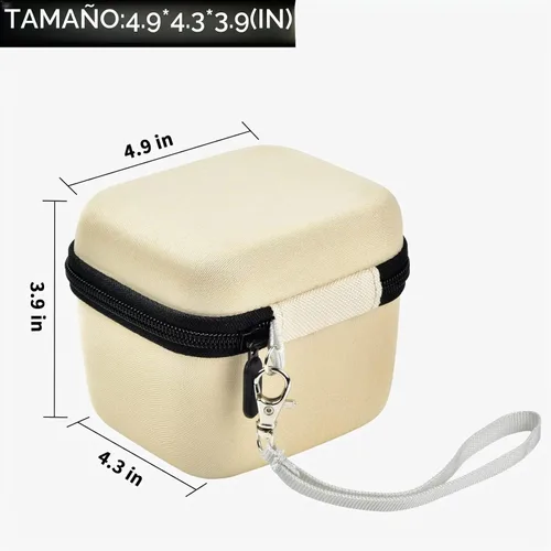 Vista 5 de Funda para afeitadora de calavera eléctrica Pitbull Pro, rotativa de viaje duro para hombres, recortadora de barba con bolsillo de malla con Beige