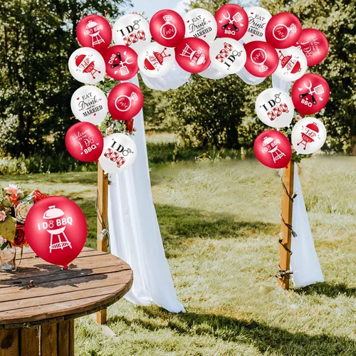 Vista 7 de 56 globos de barbacoa I Do a granel, decoraciones de baby shower, temática de boda, globos de látex, suministros de compromiso para verano