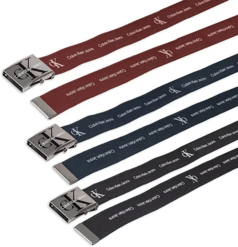 Vista 5 de Calvin Klein de los hombres ajustable Firma algodón belt-white