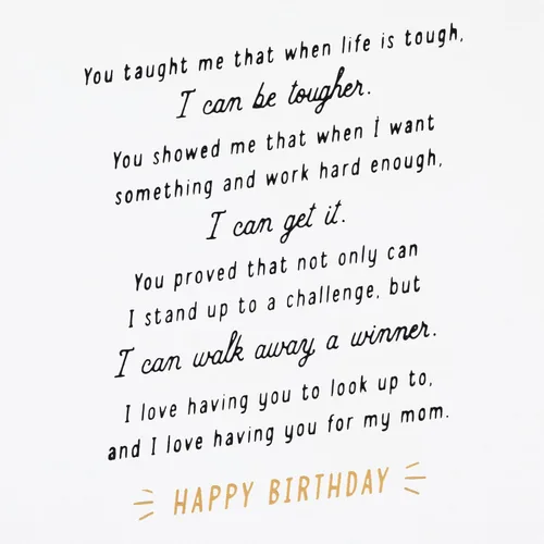Vista 3 de Hallmark Tarjeta de cumpleaños para mamá (I Can Be Tougher)