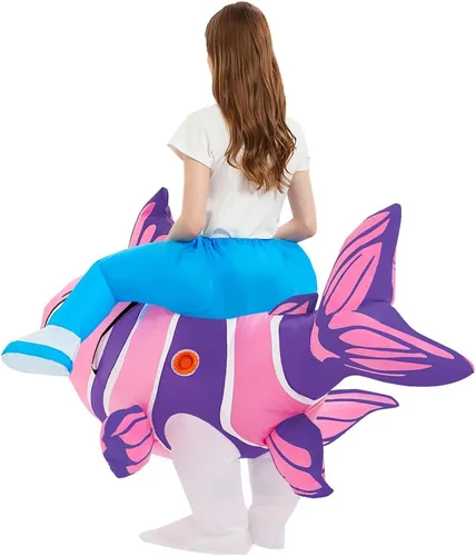 Vista 6 de BIGPETS Disfraz inflable de peces tropicales para adultos
