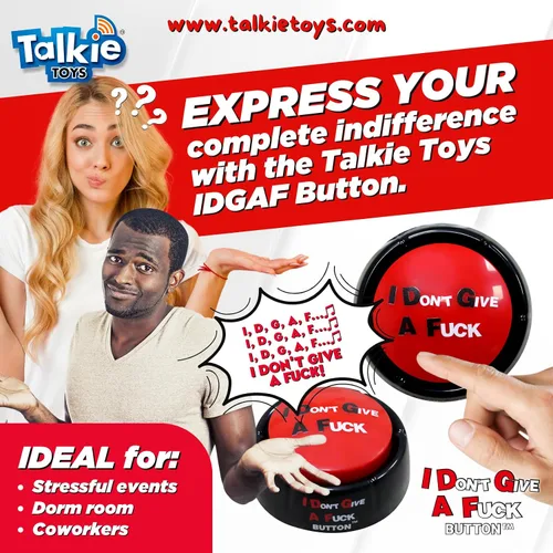 Vista 5 de Talkie Toys Products No me importa un botón de mierda - 8 frases divertidas de IDGAF