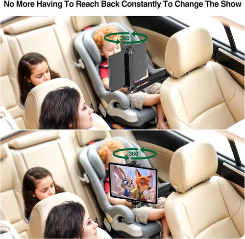 Vista 14 de elitehood Soporte compacto para tableta para reposacabezas de coche