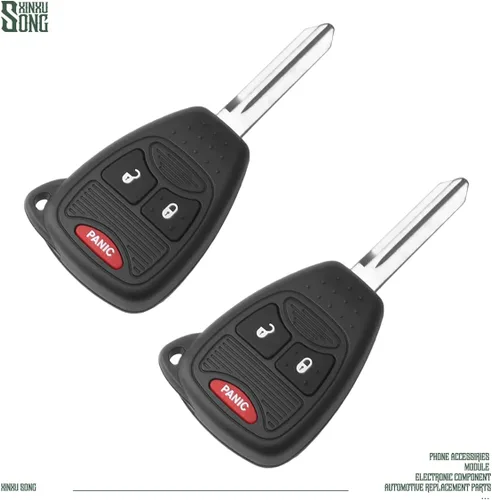 Vista 3 de 2 llaves de coche sin llave con control remoto de entrada abatible OHT692427AA de 3 btn compatibles con Ram Commander Compass Grand Cherokee Liberty