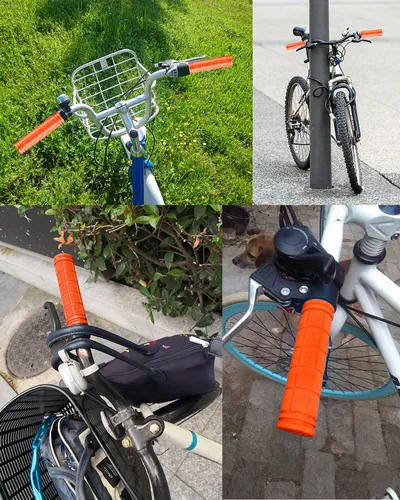 Vista 12 de MSDADA Puños de manillar de goma antideslizantes para niños, scooter, montaña, carretera, crucero