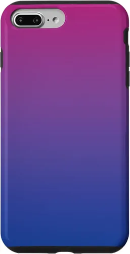 Vista 12 de Funda degradada con diseño de bandera de Bisexual Pride para iPhone 17, color rosa, morado, azul