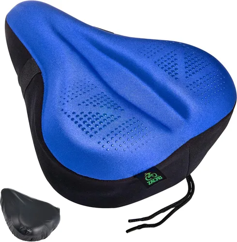 Vista 11 de Zacro Bike Seat Cushion - Padded Gel Bike Seat Cover for Men & Women, Padding Bicycle Saddle fit with Peloton/Spin Stationary Exercise/Mountain Road