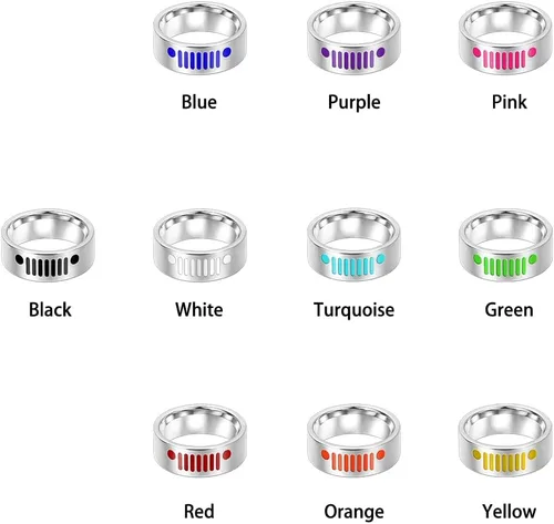 Vista 6 de Anillo JeepGrill con nombre personalizado para hombres y mujeres, unisex, anillo de pareja, regalo de joyería personalizado para niña