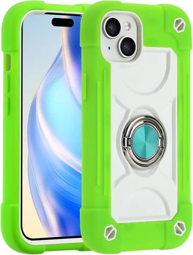 Vista 17 de MARKILL Funda compatible con iPhone 14 Pro de 6.1 pulgadas con soporte de anillo integrado, protección contra caídas de grado militar, carcasa Palta