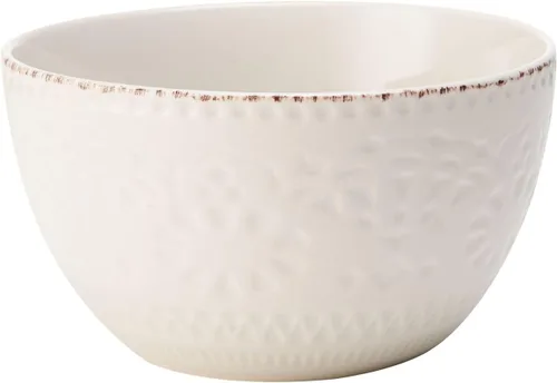 Vista 8 de Pfaltzgraff Chateau Cream Juego de vajilla de gres de 16 piezas, servicio para 4, color blanco hueso