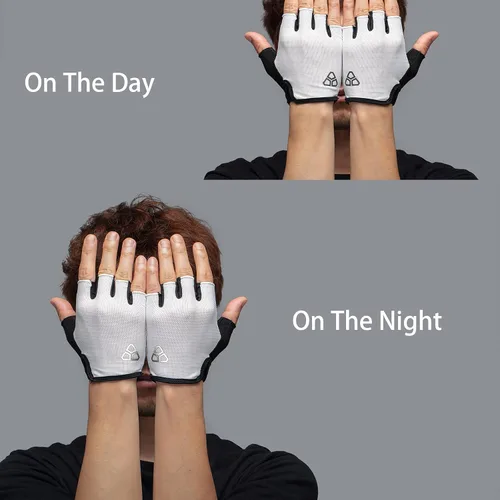 Vista 4 de Guantes de ciclismo Antideslizante, almohadilla XRD que absorbe los golpes, guantes de ciclismo MTB ligeros y transpirables para hombres y mujeres