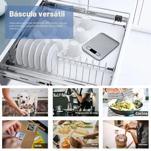 Vista 8 de Báscula de Alimentos, Básculas de Cocina Digitales Peso de Alimentos Gramos y Onzas para Pérdida de Peso Horneado Cocina de NUTRI FIT, Máximo 11lb