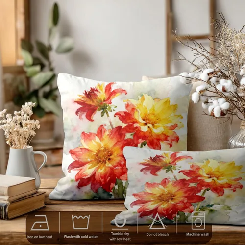 Vista 385 de Batmerry Autumn Pumpkin Templeton Throw Pillow Covers, Green Leaves Paths Forests Decorative Pillow Covers Digital Printing Blended for Couch Sofa