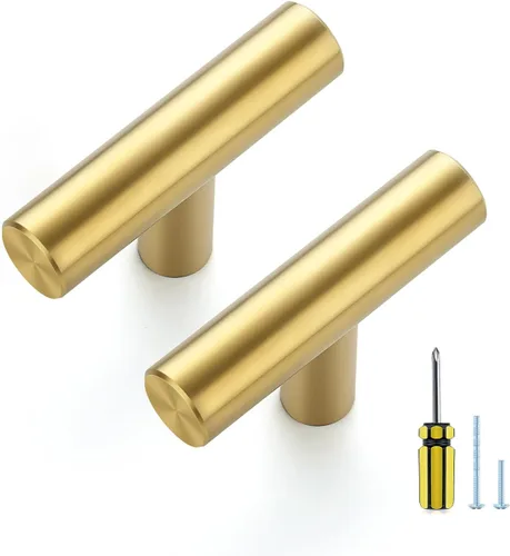 Vista 47 de Ravinte Brushed Nickel Cabinet Handles,Round T Pulls,10 Inch,30 Pack Níquel cepillado