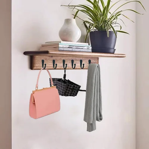 Vista 6 de Paquete de 12 ganchos negros montados en la pared rústicos pequeños de una sola puerta de metal para entrada, cocina, dormitorio, baño, oficina