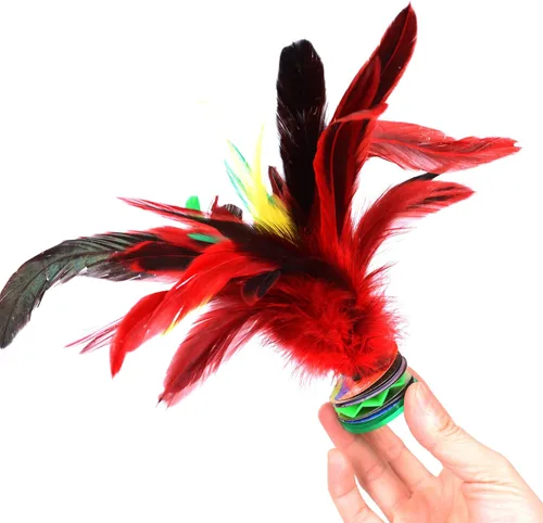 Vista 3 de Baitaihem Colorful Kick Shuttlecock Fancy Chinese Jianzi Foot Sports Outdoor Exercise, 4 Pack/ 6 Pack