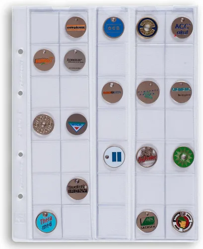 Vista 2 de Hojas de Monedas Faro Optima, para 35 Monedas hasta 1.063 in Ø, Transparente