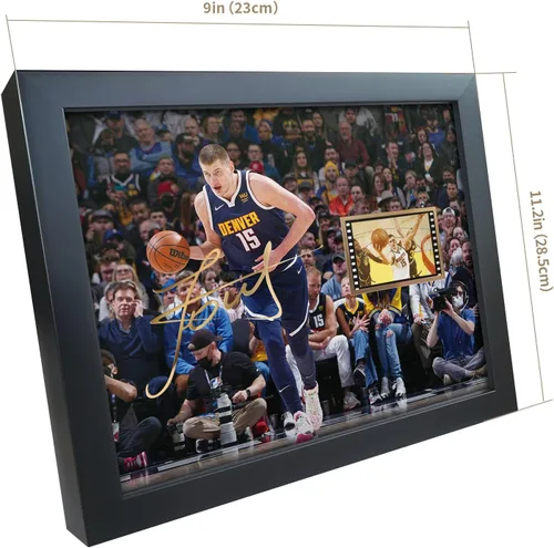 Vista 6 de sufenvera Póster enmarcado de Nikola Jokic de baloncesto con diseño de Nikola Jokic, collage de películas fotográficas, regalos de recuerdo